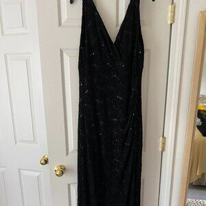 Lauren Black lace sequin dress